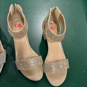 GB Girls Glittering Gold Sandals